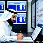 Home 19 직업상담사와 고용정책 이해 - A professional Middle Eastern recruitment consultant in a modern office setting, attentively reviewi...