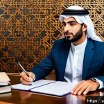 Home 18 직업상담사 필수 중점과목 - A professional Arabic recruitment consultant conducting a detailed job analysis session in a modern ...