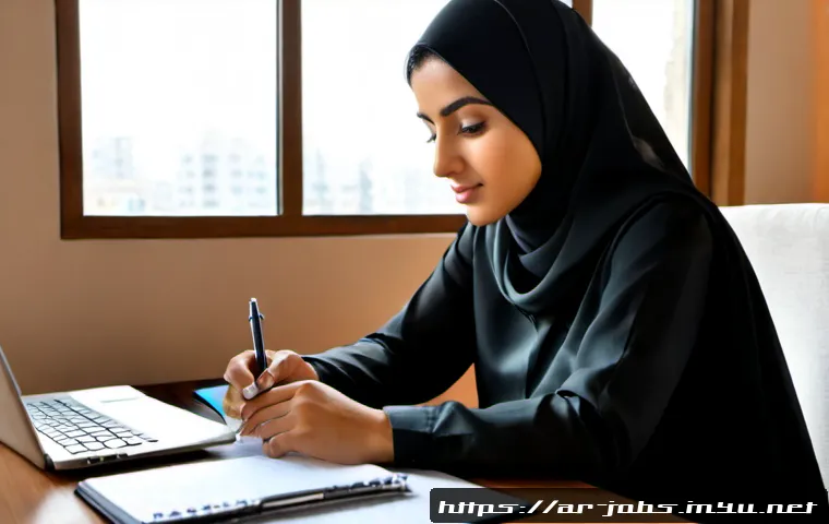 직업상담사로서의 자기계발 - Photorealistic career counselor in modest professional attire studying modern counseling methods at ...